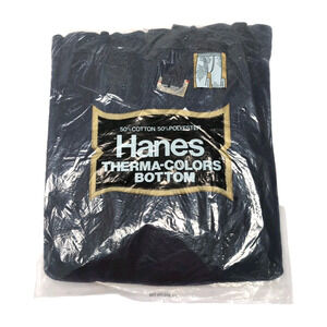 VTG 1981 Hanes Thermal Underwear Bottoms Pants Mens XL Blue NEW Old Stock USA